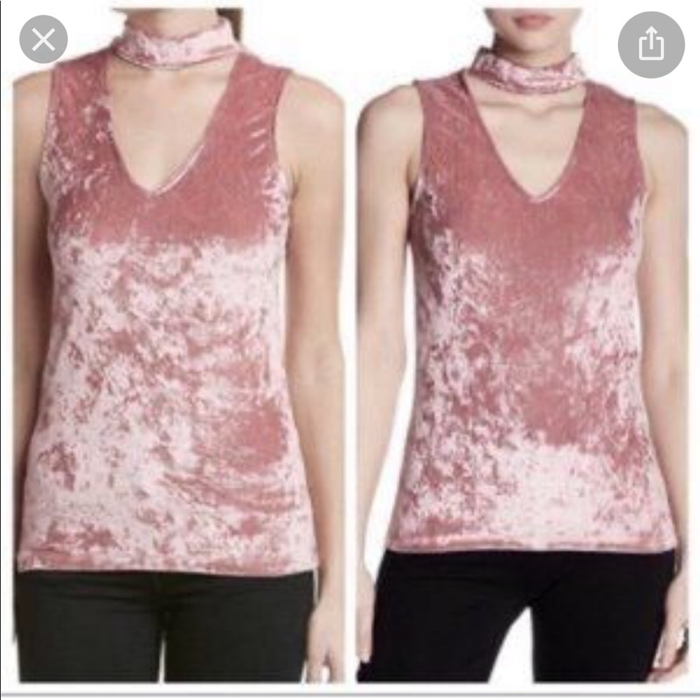 Crushed Velvet Pink Top